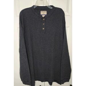 Vintage High Sierra Long Sleeve Thermal Shirt Henley‎ Dark Grey Men XL 90s Y2K
